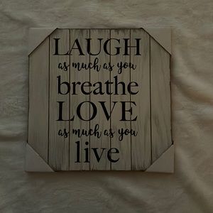 Laugh love live decor